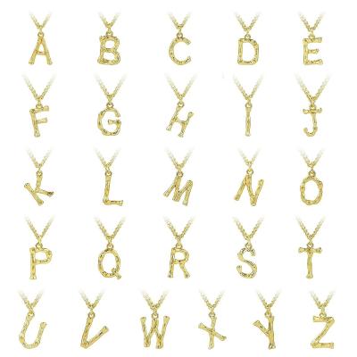 China Hot Selling Amazon Initial Necklace Alphabet Necklace A-Z Letters Pendant Clavicle Fashion 26 English Chain Necklace for sale