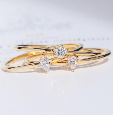 China CLASSIC Hot Trendy Simple Ring Love Heart Fashion Crystal Stone Girls Ring 4 Style Women Crystal Rings For Sale for sale