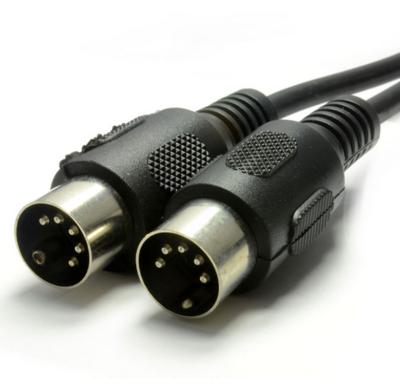 China 1m MIDI 5 Pin DIN Plug to 5 Pin DIN Plug Screened Cable for sale