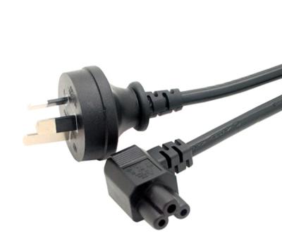 China 1M SAA Australia 3Pin male to IEC 320 C5 angled Power cord in Black for sale