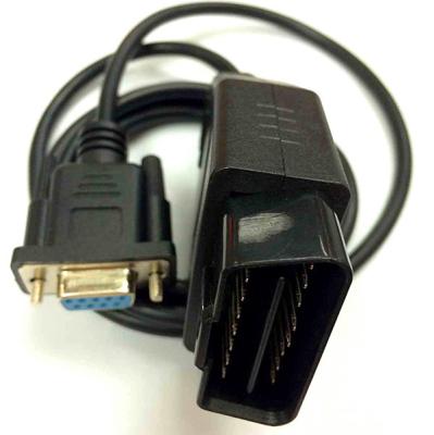 China 16PIN OBD Male TO DB9 Female Serial RS232 OBD2 CABLE for sale