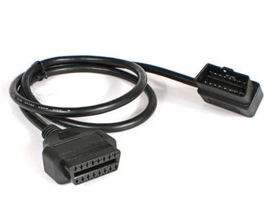 China L Type ELM327 OBD2 16 Pin Male To Female OBD II Extension Cable for sale