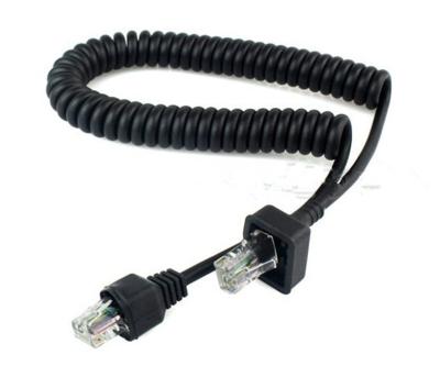 China Coiled 8P8C extension cable For Motorola ICOM for sale