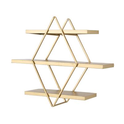 China Minimalist CIA Iron Nordic Art Display Stand Home Wall Decoration Heart Shaped Rack And Storage Shelf for sale