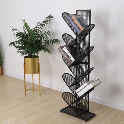 China Simple Modern Minimalist Tree Shaped Iron Wrought Iron Simple Modern Tree Shaped Home Shelf Study Grid Shelf Storage Rack for sale