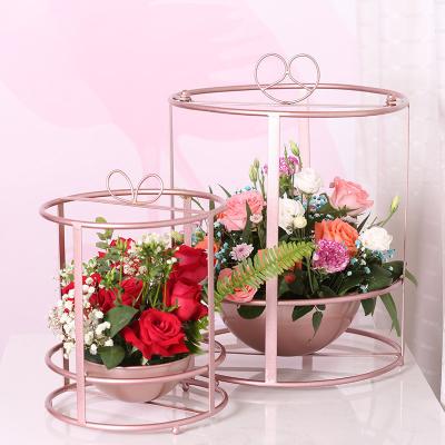 China Nordic Flower Table Basket Wrought Iron Rack Corrosion Resistance Flower Decoration Plant Indoor Flower Pots And Planters for sale