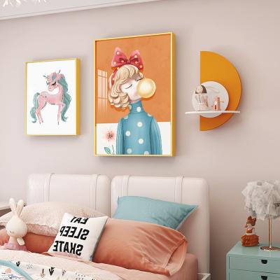 China Minimalist Indoor Canvas Painting Cute Girl Wall Decorative Painting Home Decoration Other Paintings for sale