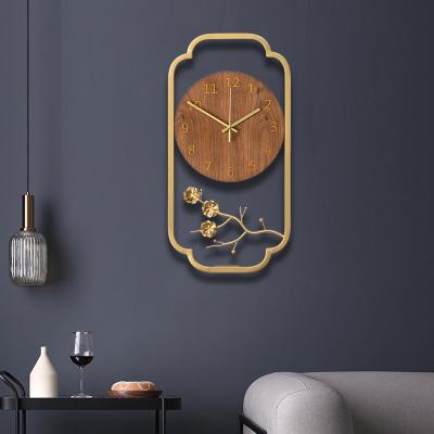 China New Chinese Style Porch Wall Clock Home Wall Clock Simple Modern Antique Art Style Digital Wall Clock for sale