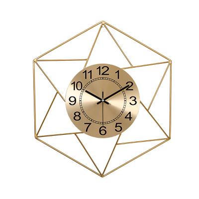 China Antique European Creative Home Digital Wall Clock Decoration Wrought Iron Style Mute Wall Clocks Wall Clocks for sale