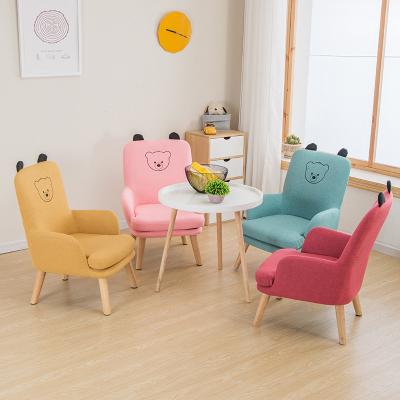 China Minimalist Children sofa cute cartoon kindergarten baby bedroom fabric seat living room chair for sale