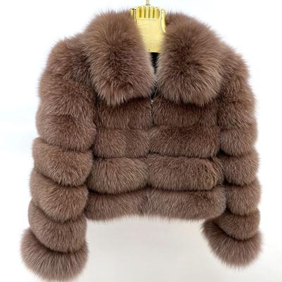 China Women's Real Fox Fur Coat Anti-wrinkle Real Fox Fur Coat Winter Genuine Fox Fox Fur Coat for sale