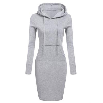 China Custom Blank Logo Sweatshirt Hoodies Hoody Dresses Supplier Casual Pullover Bodycon Washable Women's Long Sleeves for sale