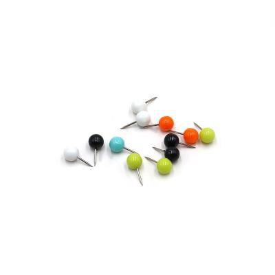 China Hot selling colorful ball pin card pin from LANTIAN factory wholesale school home office round plastic head and steel pin for sale