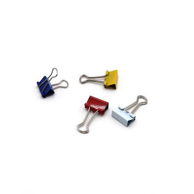 China LANTIAN hot sale colorful clad steel binder clips15mm 19mm 25mm factory school binder wholesale home office for sale