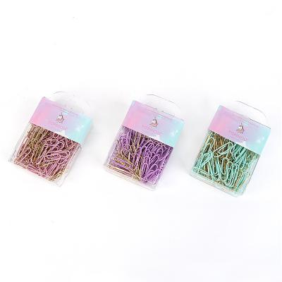 China Hot selling colorful paper clips push pins LANTIAN factory wholesale school home office fasteren big PS box for sale