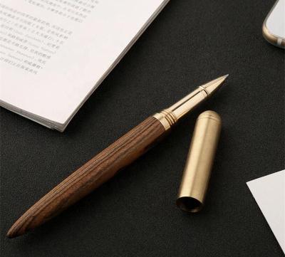 China office & School Pen Hot Sale Solid Brass Sandalwood Handle Ballpoint Pen, Gift Wooden Pen for sale