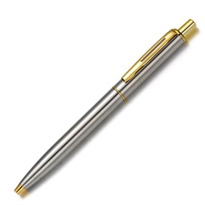 China office & School Pen High Fashion Silver or Black Click Action Metallic Ball Logo Custom Pen for sale