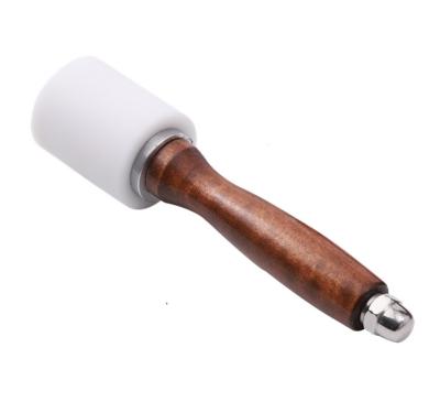 China YIFENG Leathercraft Carving Wooden Handle Hammer Leather Craft DIY Tools Nylon Hammer for sale