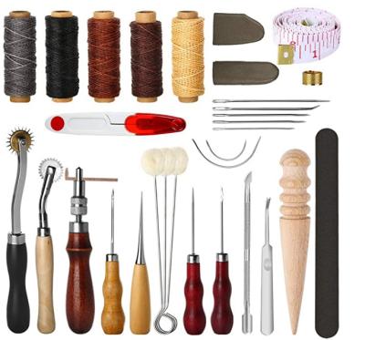 China DIY Craft Tools Tool Kit Leather Craft DIY Tool Kit For Hand Awl Notcher Leather Quilting Working Sewing Tool for sale