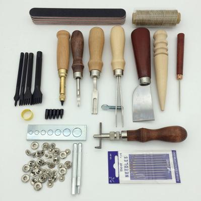 China Professional DIY Leather Tool Kit Craft Punch Tool Kit Quilting Cutting Notcher Leather Working Seam Edge Processing Tool for sale