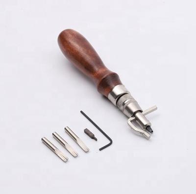 China Multifunctional easy to use 5 in 1 craft leather edge dodging beveler edge dodging tool and leather edge creasing tool for sale