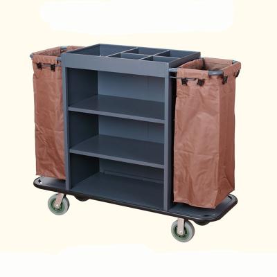 China Hotel Guest Room Room Service Cart Hospitality Supplies Service Cart Maid's Cart for sale