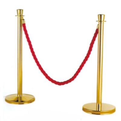 China Easily Assembled Bank and Hotel Gold Pole Rope Queue Line Support Brackets for Crowd Control Red Rope for sale