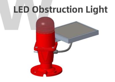 China Solar Red Tower Obstruction Light Aircraft Warning Lights On Tower Cranes for sale