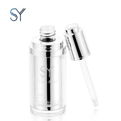 China Portable 30ml Essential Oil Box With Rubber Dropper Cap Anodized Aluminum Body Acrylic Dropper Bottle for sale