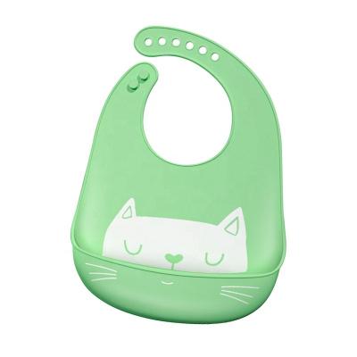 China Wholesale BPA Free Customized Soft Waterproof Silicone Bib Baby Saliva Pockets Kids Feeding Set Silicone Waterproof Baby Bibs for sale