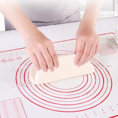 China Large Viable Thickened Kneading Silicone Mat Stick Silicone Pastry Mat Non Insulation Protective Oven Baking Pad With Scale Baking Mat Set for sale