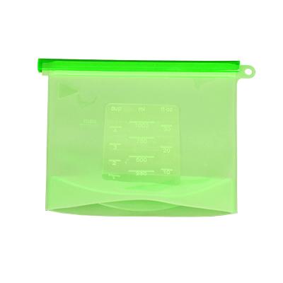 중국 Viable Wholesale Bpa Free Reusable Zipper Seal Food Packaging Platinum Silicone Food Storage Bag 판매용