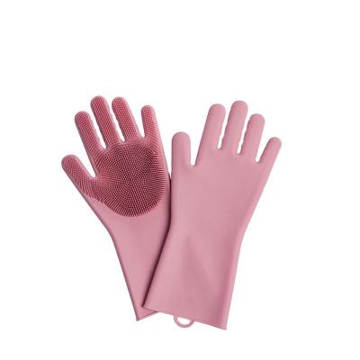 China Kitchen Magic Dish Reusable Factory Silicon Dishwashing Gloves Scrubber Custom Heat Resistant Cleaning Wash Mitts for sale