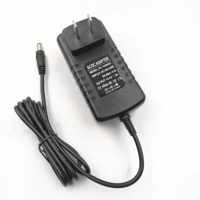 China Li-Lon Battery Charger 14.4V 2A Ac/Dc Power Adapter 28.8W Li-ion Battery Charger With Safety Mark for sale