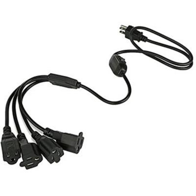 China Home Appliance 1-to-4 Mains Cord Power Adapter Extension Cable USA for sale