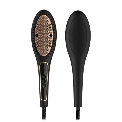 China 2016 Digital Multifunctional Steam Hair Straightener Brush Plastic Ionic Hair Straightening Brush for sale