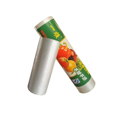 China Flat Roll Bags Disposable On Roll HDPE Supermarket Food Heat Seal Clear Plastic Bag for sale