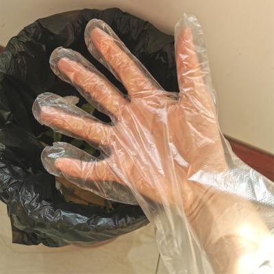 China Factory sale pe cleaning gloves folding CE safety plastic food tape disposable pe gloves for sale