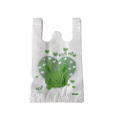 China Custom Biodegradable Reusable Reusable Kitchen Reusable Logo Packaging Handle Vest Carrier Storage Grocery Shopping Recycled Plastic Bags for sale