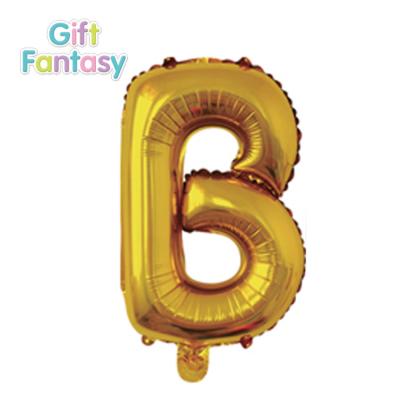 China Gift Toy 16 Inch Golden Alphabet Letter B Balloons Happy New Year Foil Helium Balloon Happy Birthday Decoration for sale