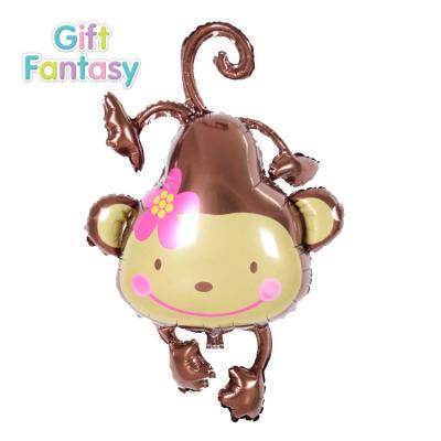 China Gift Toy Best Selling Helium Balloon For Kids Customized Advertising Large Inflatable Balloon Flower Monkey Helium Foil Balloon Globos for sale