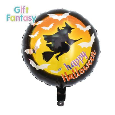 China Gift Toy 18 inch round Halloween Balloon Best Seller Wholesale Cheap Halloween wizard Foil Balloon Quality factory oem Custom ballon for sale