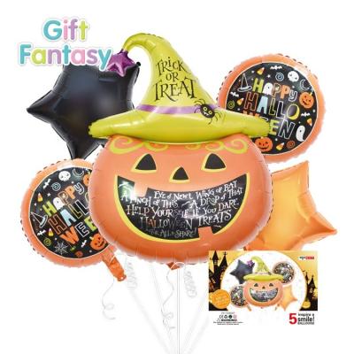 China Toy Amazon Spider Party Halloween Foil Helium Balloon Halloween Gift/Set High Quality Bat/Pumpkin/Cat/Wings/Ghost Balloons Sets globos for sale