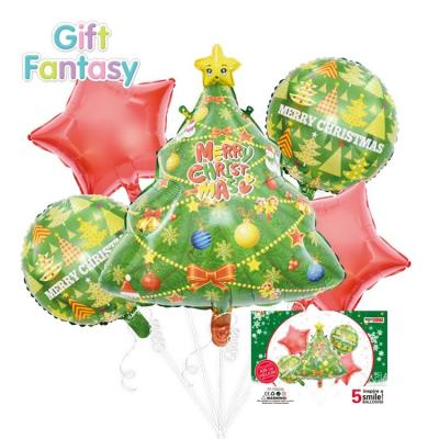 China Toy Best Trading High Quality Products Custom Christmas Tree Gift Santa Snowflakes Snowman Foil Christmas Balloon Various Styles Globos for sale