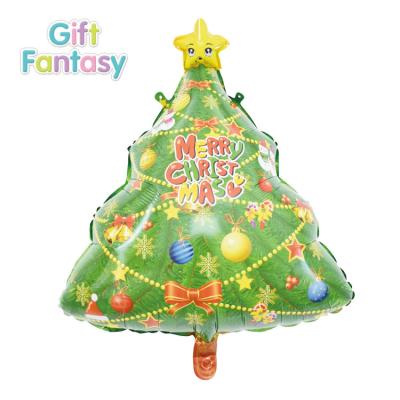 China Gift Toy Christmas Aluminum Film Balloons Snowman Christmas Tree Printed Foil Balloons Lovely Party New Year Festival Christmas Globos for sale