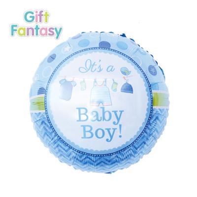 China Gift Toy 18 Inch Around Printed Baby's First Birthday Celebration Girl Boy To Foil Balloon Kids Birthday Party Decoration Floating Globos for sale