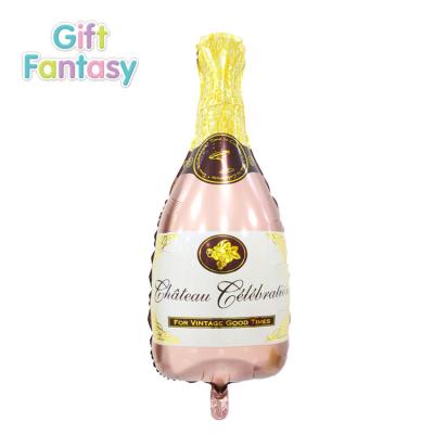 China 36inch Rose Gold Champagne Bottle Balloon Gift Toy for Bridal Shower Champagne Balloons Custom Birthday Party Decorations Engagement for sale