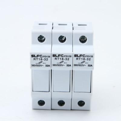 China Cylindrical LOW VOLTAGE 3P RT18-32 Fuse Holder for sale