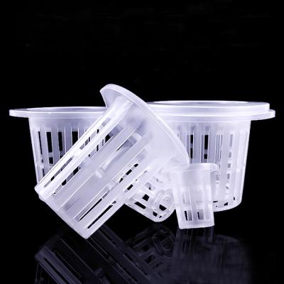 China Easily Assembled Plus Size Plastic Mesh Pots and Net Cup Hydroponic Growing Mesh Pot for Hydroponics System for sale