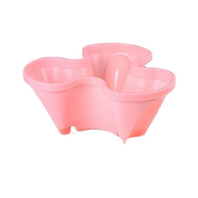 China Modern Stackable Plastic Flower Pot Three-petal Flower Pot for sale